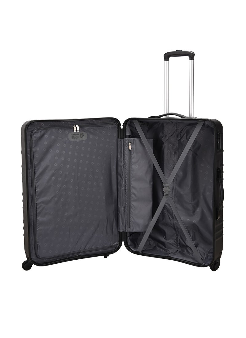 Amplar 3 Piece 53+65+75cm Hardside Non-Expandable Check-In Luggage Trolley Set Black - 653149