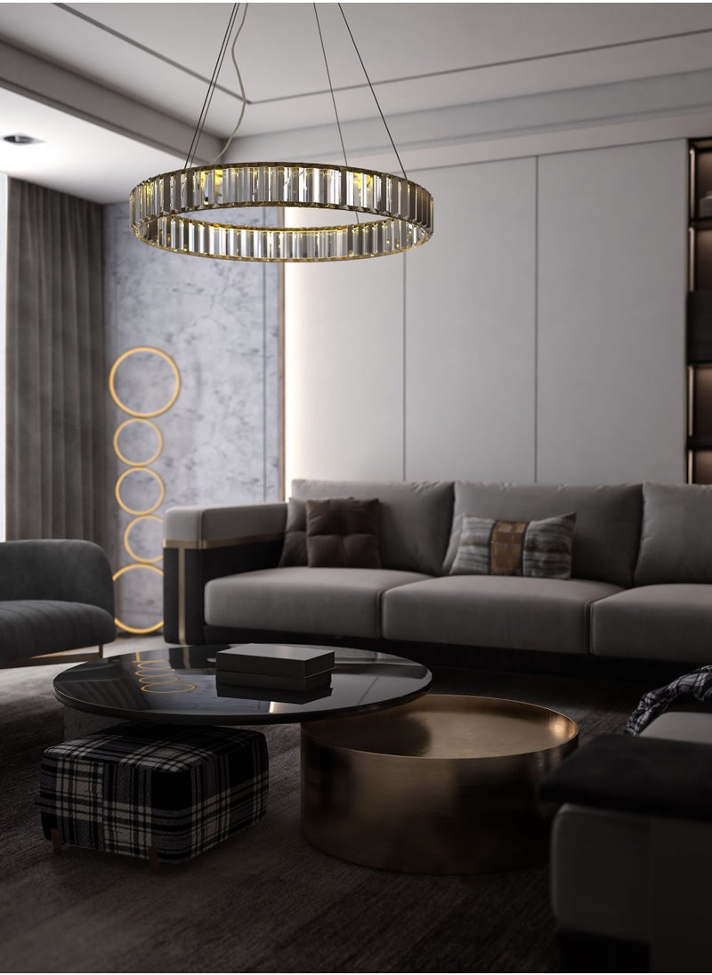 UCANDLE Neoclassical Crystal Circular Chandelier  - Image 3