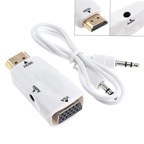 ETZIN HDMI Male to VGA Female Connector Adapter Converter with 3.5MM Jack Audio Sound Cable Compatible with HDTV TV DVD Xbox 360 Laptop-(EPL-508H) - Image 2