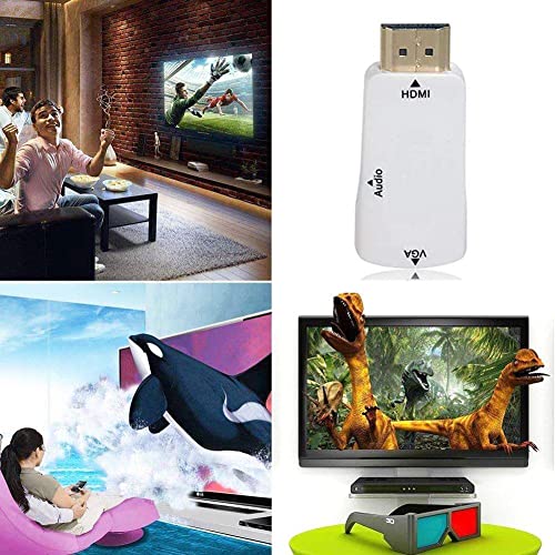 ETZIN HDMI Male to VGA Female Connector Adapter Converter with 3.5MM Jack Audio Sound Cable Compatible with HDTV TV DVD Xbox 360 Laptop-(EPL-508H) - Image 5