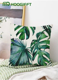 HOOGIFFT Pillow Covers Set of 4, Throw Pillow Cover, Decorative Plant Cushion Covers 45cm x 45cm,For Living Room Sofa Couch Bed Car Pillowcases 18x18 inches（Double sided pattern）  - Image 3