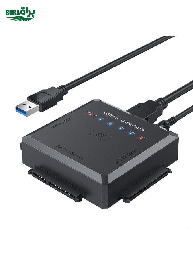 BURAQ - USB3.0 to SATA or IDE Hard Drive Adapter Converter With Clone Function - Image 1