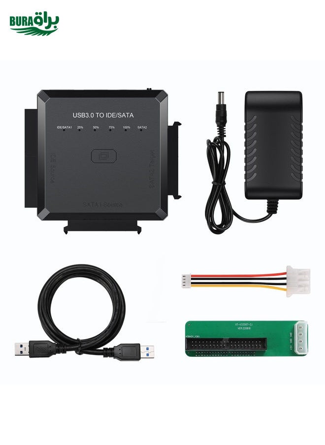 BURAQ - USB3.0 to SATA or IDE Hard Drive Adapter Converter With Clone Function - Image 1