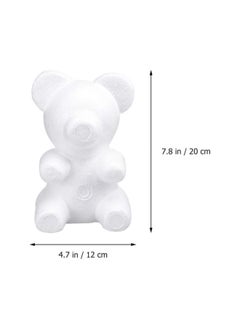 WYBOT Styrofoam Ball Crafts 6pcs Foam Bear Shapes 20cm Polystyrene Styrofoam Modelling Foam Mould for DIY Rose Bear Flower Arrangements Crafts DIY Foam Bear 