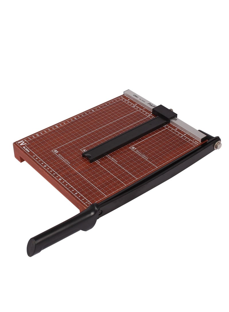 Deli A4 Size Wooden Base Paper Trimmer With Handle - Image 3