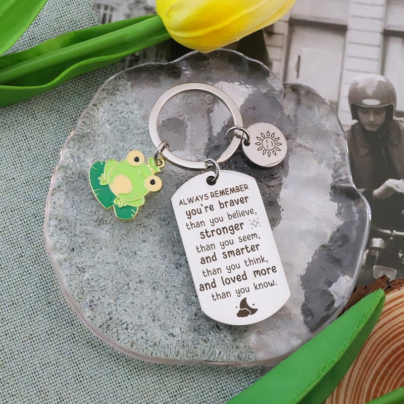 Coopyin Frog Gifts for Women Men Frogs Lover Themed Accessories Inspirational Encouragement Motivational Positive Resist Meaningful Reminder Frog Keychain Christmas Stocking Stuffers Birthday Presents - Image 4
