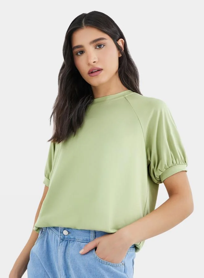 تايك تو Take Two Solid Raglan Sleeve Regular Fit T-Shirt