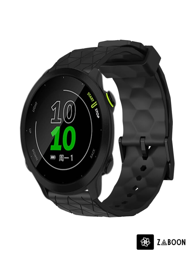 Zaboon حزام ساعة لساعة جارمن حزام فوررونر 158 20 مم نمط كرة القدم لون صلب سيليكون - Image 1