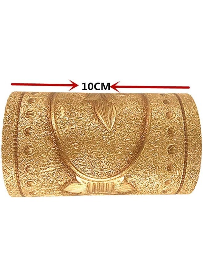 Yija 5 أمتار من حدود الجدران المائية ذاتية اللصق بتصميم 3D من بوني الملكي 4 بوصات × 16.5 قدم (ذهبي) - Image 4