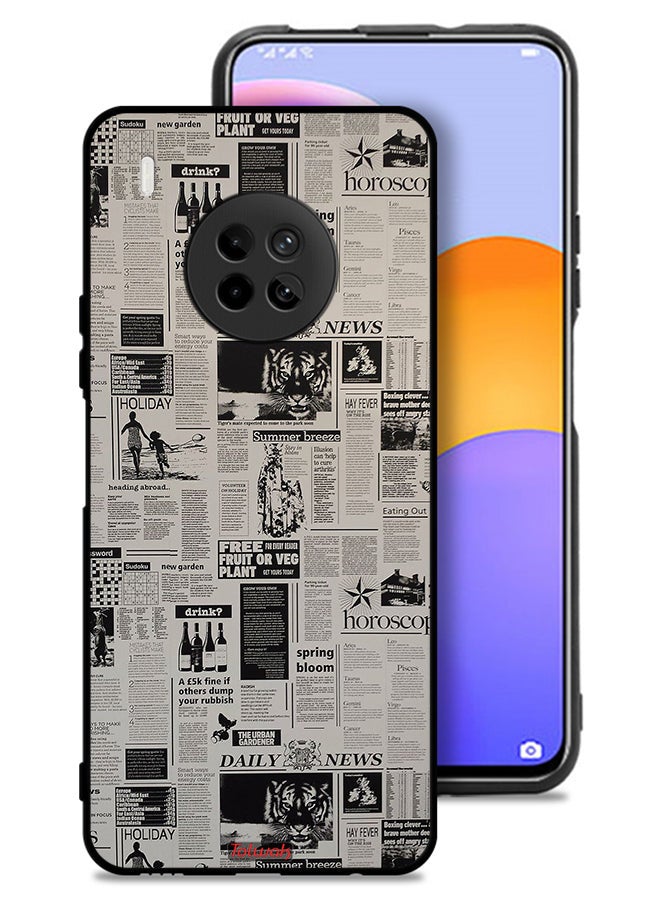 Tolwak Huawei Y9a Protective Case Cover Newspaper Recording - Image 1