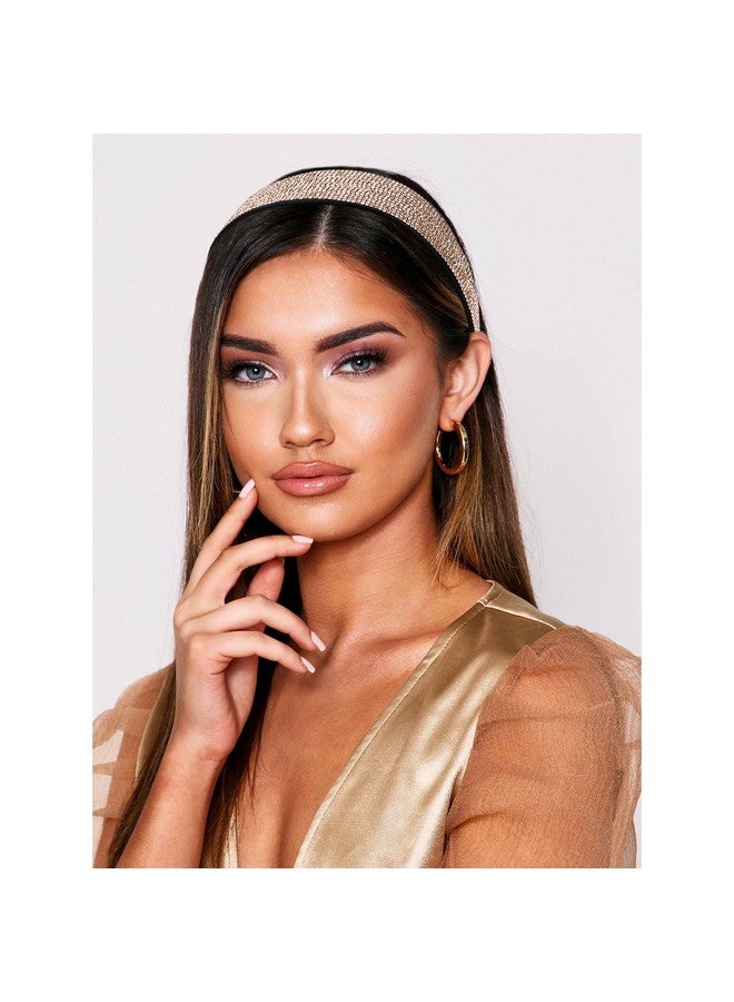 Amariver Sparkly Rhinestone And Diamond Headband - Shiny Crystal, Glitter, Wide Fashion Jeweled Hair Accessory For Women And Girls - Image 3