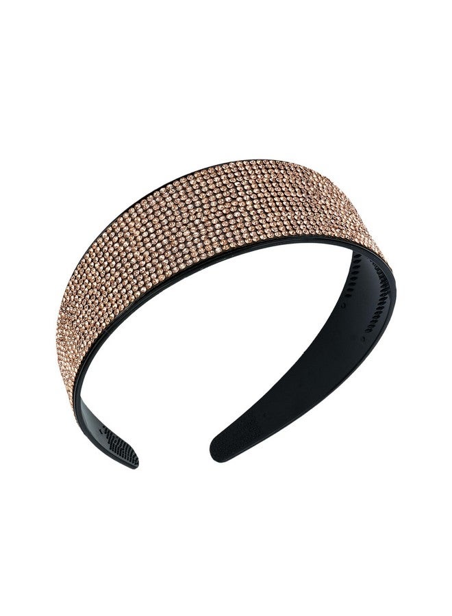 Amariver Sparkly Rhinestone And Diamond Headband - Shiny Crystal, Glitter, Wide Fashion Jeweled Hair Accessory For Women And Girls - Image 1