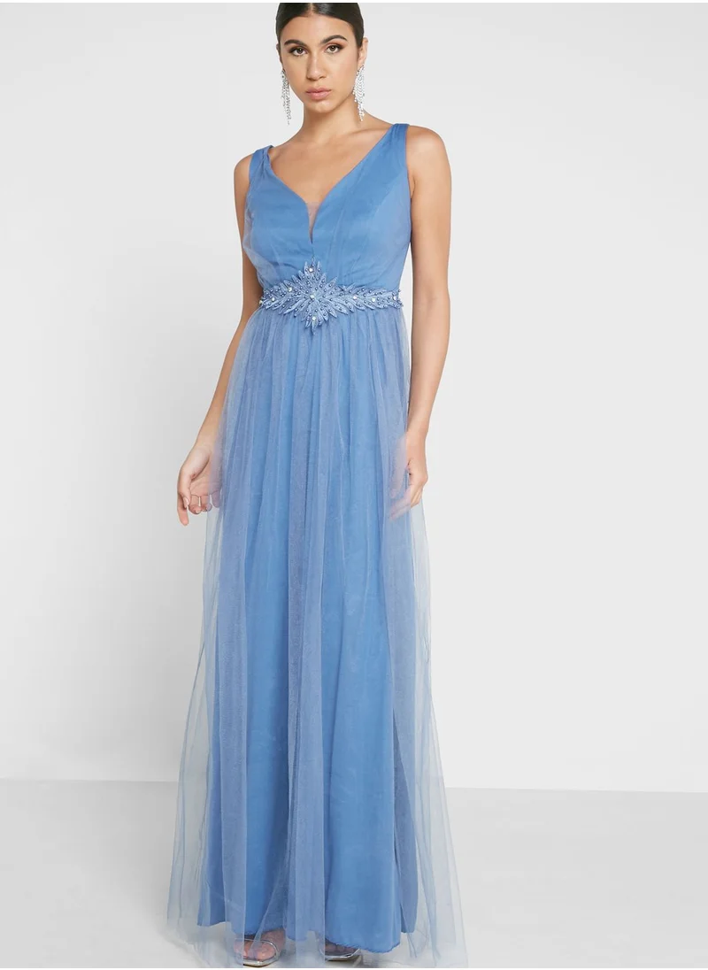 Ella Limited Edition Waist Detail Tulle Dress