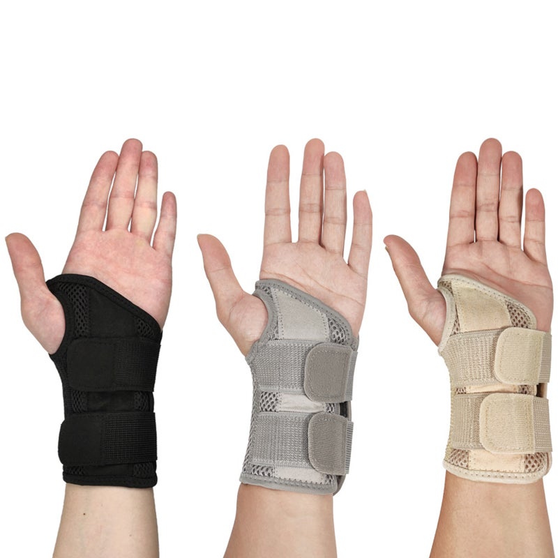 Wrist Brace: Small/Medium Beige-Right, Ergonomically Designed Adjustable Splint - Premium Breathable Material, Carpal Tunnel Support for Pain Relief, Sleep, Gym, Typing, Driving, Men, Women - Image 5