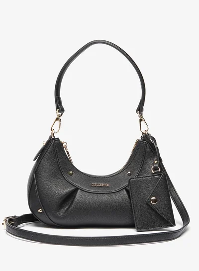 سيليست Women Solid Shoulder Bag with Zip Closure and Coin Purse