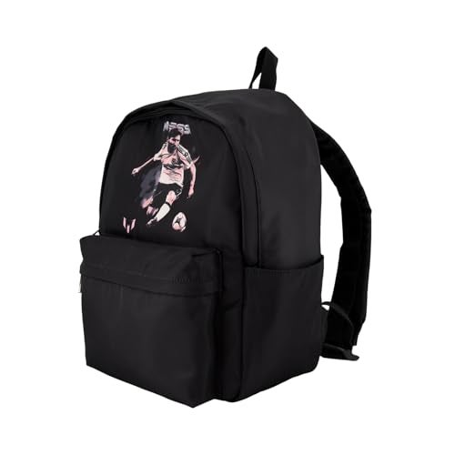 Messi Women's Lifestyle Backpack, Bookbag with Pockets & Adjustable Straps, Black, One Size - Image 3