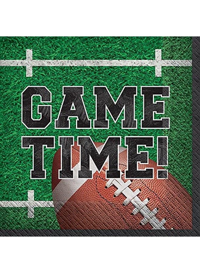 Amscan Game Time Football Beverage Napkins 5" X 5" 125 Pcs - Image 1