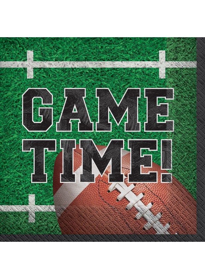 Amscan Game Time Football Beverage Napkins 5" X 5" 125 Pcs - Image 2