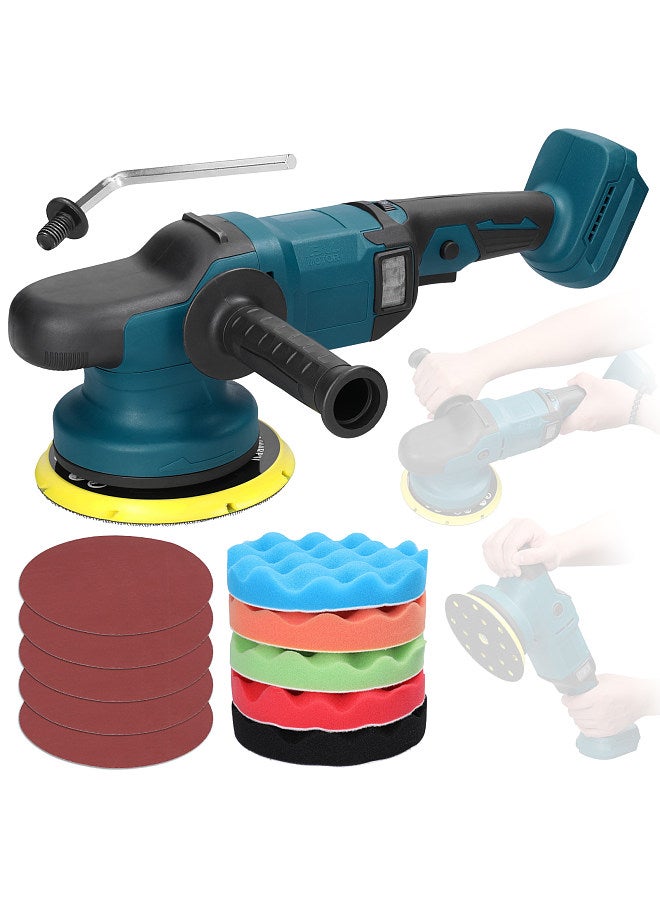 150mm Brushless Motor Cordless Orbital Sander Wood Grinder Electric Car Polisher Multifunctional Wood Metal Waxing Polishing Grinding Sanding Machine 6 Speed Adjustable Orbital Sander  - Image 1