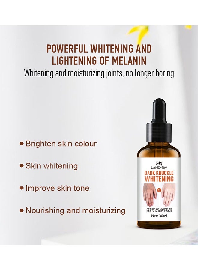 LANEMAY - Dark Knuckle Whitening Serum, Moisturizing, Exfoliates and Reduces Unbalanced Pigmentation, for Removing Dark Elbow and Knee , Brighter, Firmer Skin 30ml - Image 1