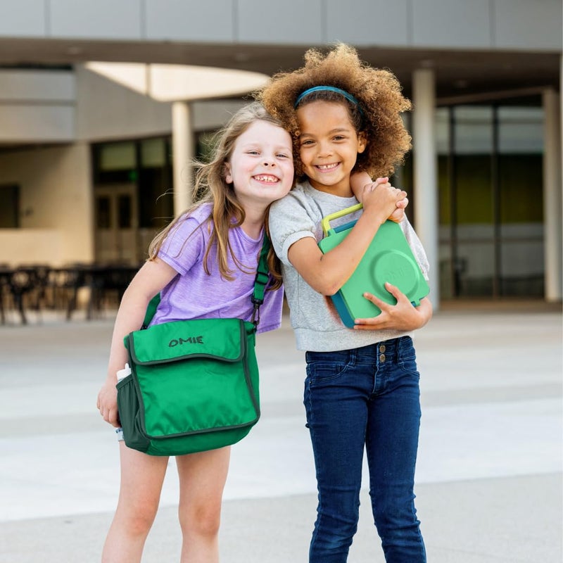 OMIE صندوق أومي أومي بوكس للأطفال - صندوق غداء معزول مع جرة طعام مقاومة للتسرب - 3 أقسام، 2 منطقة حرارة - (مرج) (مفرد) - Image 4