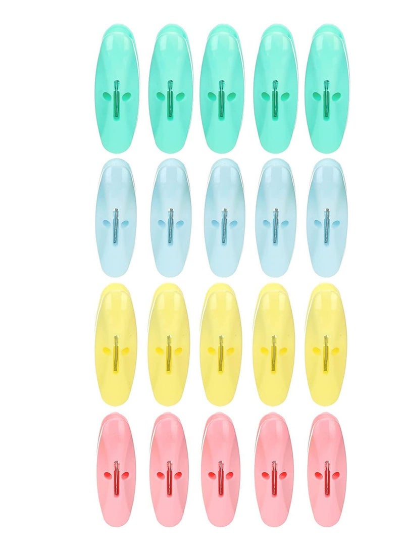 طقم مشابك بلاستيك – 20 قطعة – متعدد الألوان - Image 2