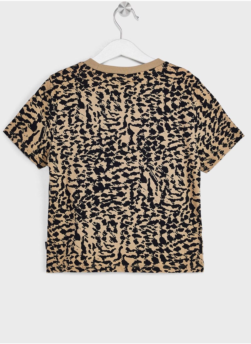 PUMA - Kids Essential Animal Aop Knotted T-Shirt - Image 1