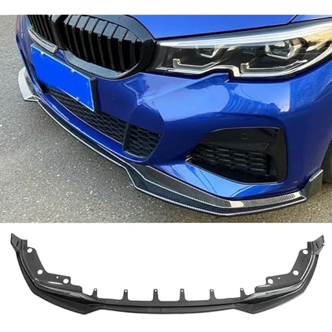 Fancemot Front Bumper Lip Compatible with 3 Series G20 2019-2022, Splitter Spoiler Diffuser Protector Wing Body Kit for BMW 330i 2019-2022, M340i/M340i xDrive 2020-2022 (Carbon Fiber) - Image 1