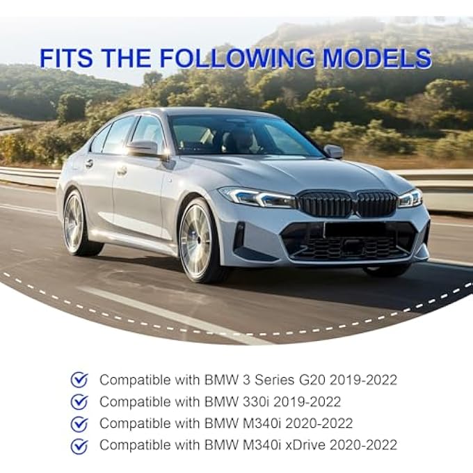 Fancemot Front Bumper Lip Compatible with 3 Series G20 2019-2022, Splitter Spoiler Diffuser Protector Wing Body Kit for BMW 330i 2019-2022, M340i/M340i xDrive 2020-2022 (Carbon Fiber) - Image 2