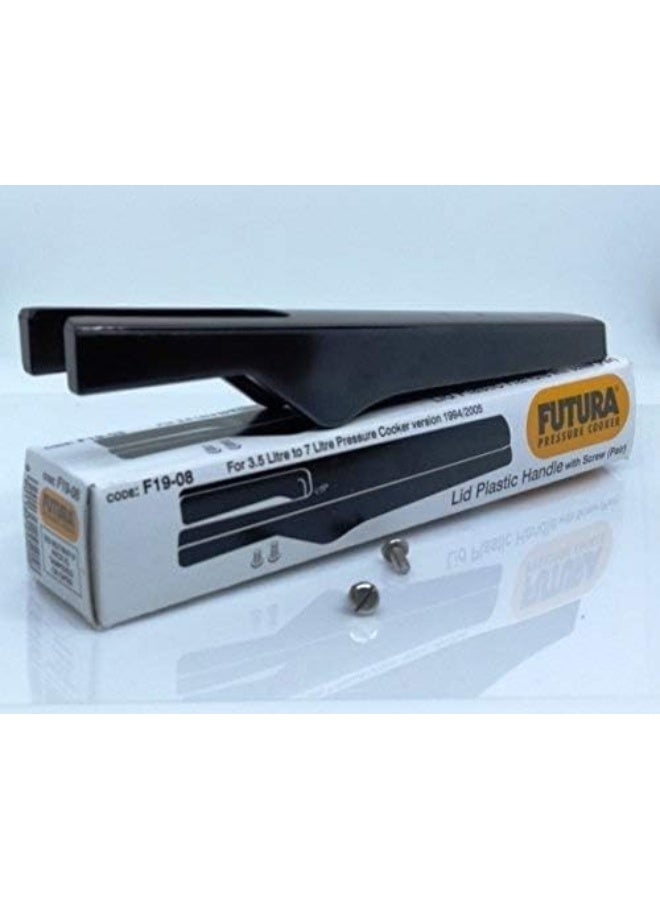 Hawkins Futura Lid Plastic Handle With Screw For 3.5L To 7L Pressure Cooker(Futura Pressure Cooker Lid Plastic Handle F19-08), Black - Image 2