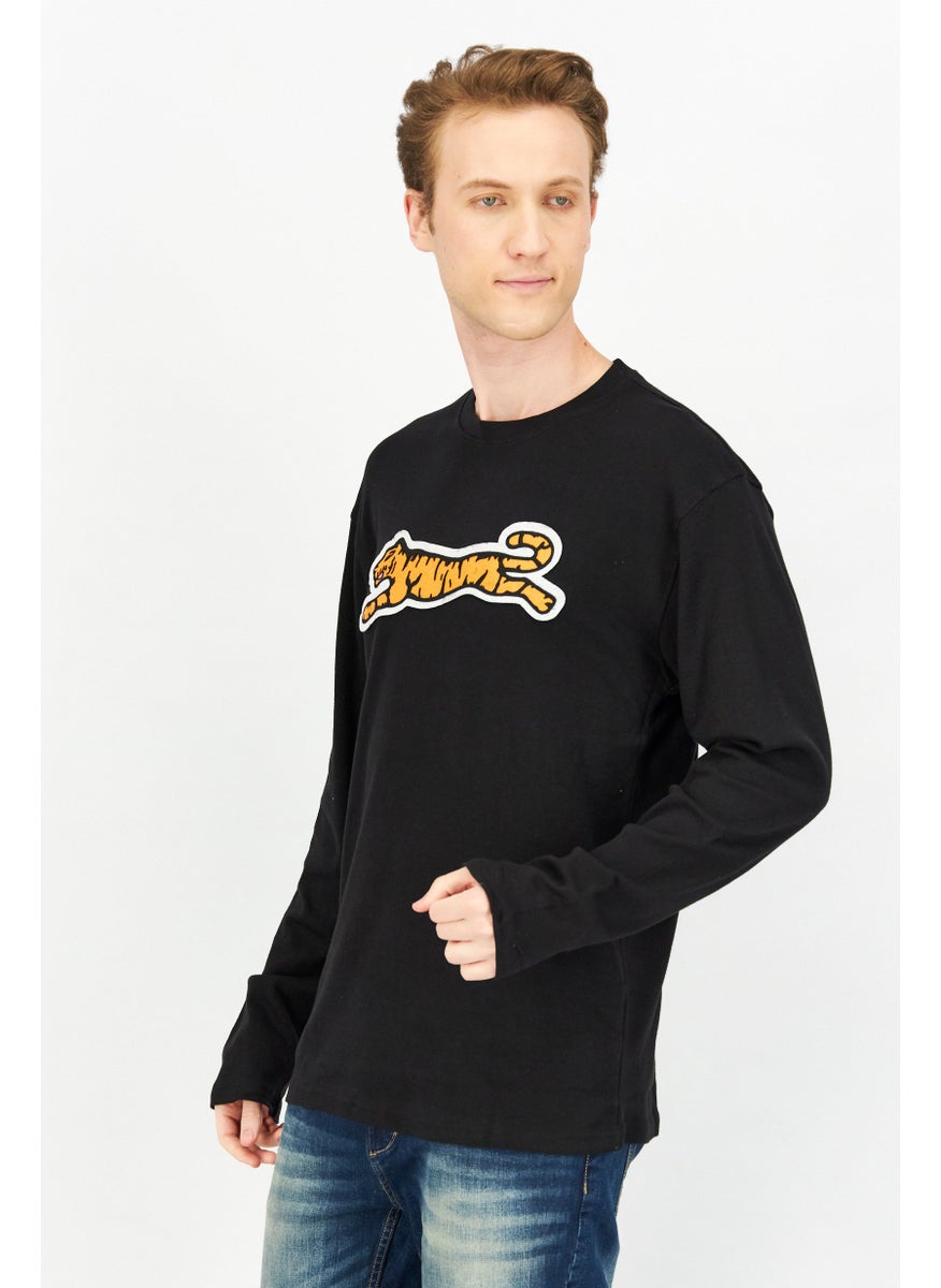 Men Crew Neck Long Sleeve Brand Logo Sweatshirt, Black - pzsku/Z77F4D506833025799166Z/45/_/1737642266/bea13b01-62bd-4b20-96b2-e6a3d6766500