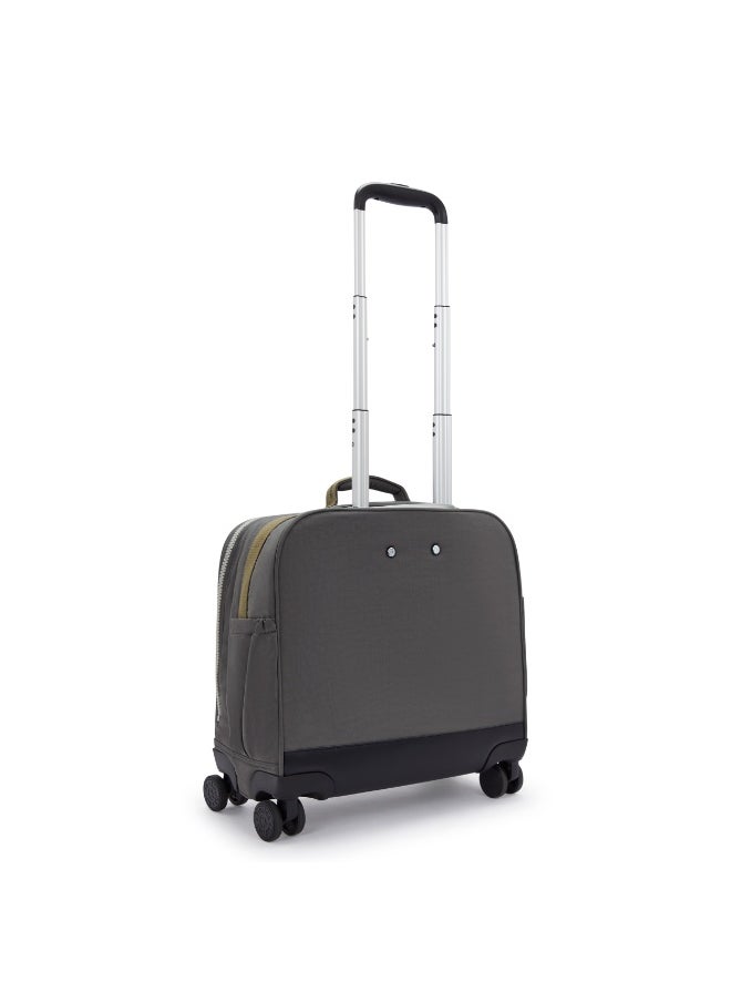 kipling New Storia Kids' 4-Wheeled School Trolley Bag with 13 inch Laptop Compartment, 2.25kg - Back to Grey - Grey  - Image 5