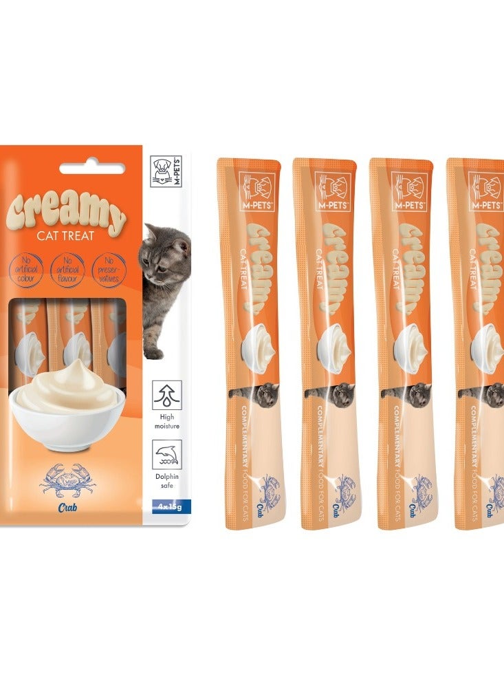 mpets Creamy Treats for Cats – Crab 4x15g (60g) - Image 3