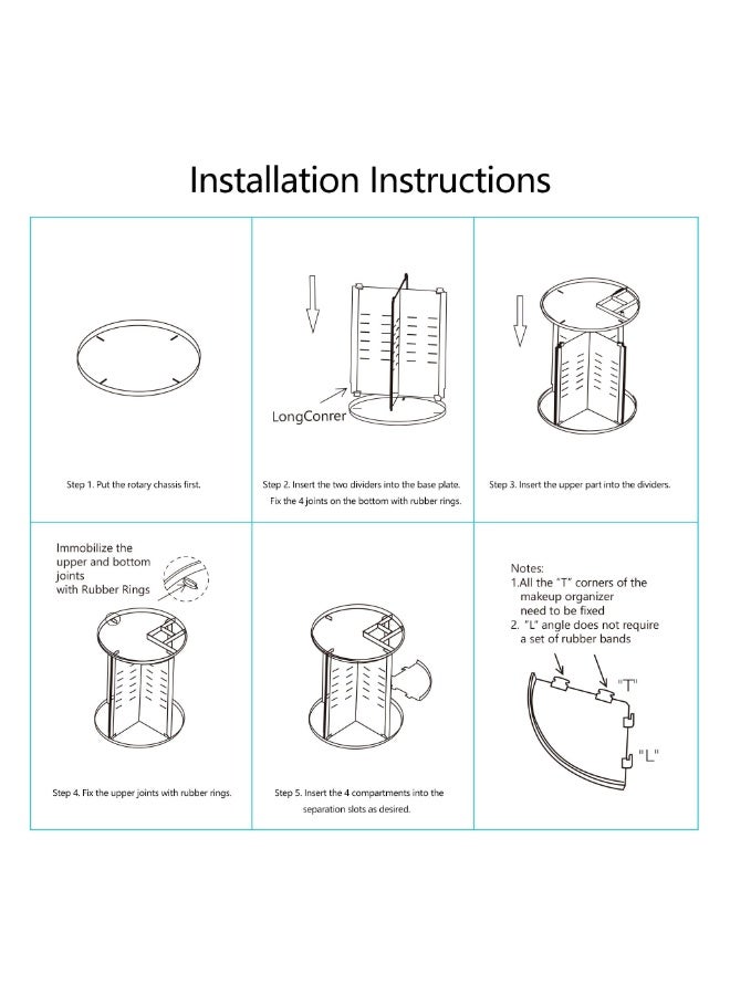 MakEUp Organizer 360 Degree Rotating Adjustable Cosmetic Storage Display Case With 8 Layers Large Capacity, Fits Jewelry,MakEUp Brushes, Lipsticks And More, Clear Transparent - Image 4