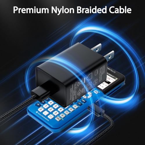 SCOVEE كابل شحن USB SCOVEE لجهاز TI-84 Plus CE، TI-84 Plus C Silver Edition، TI-Nspire CX، TI Nspire CX CAS، TI 89، شاحن بيانات بديل لشركة Texas Instruments - Image 2