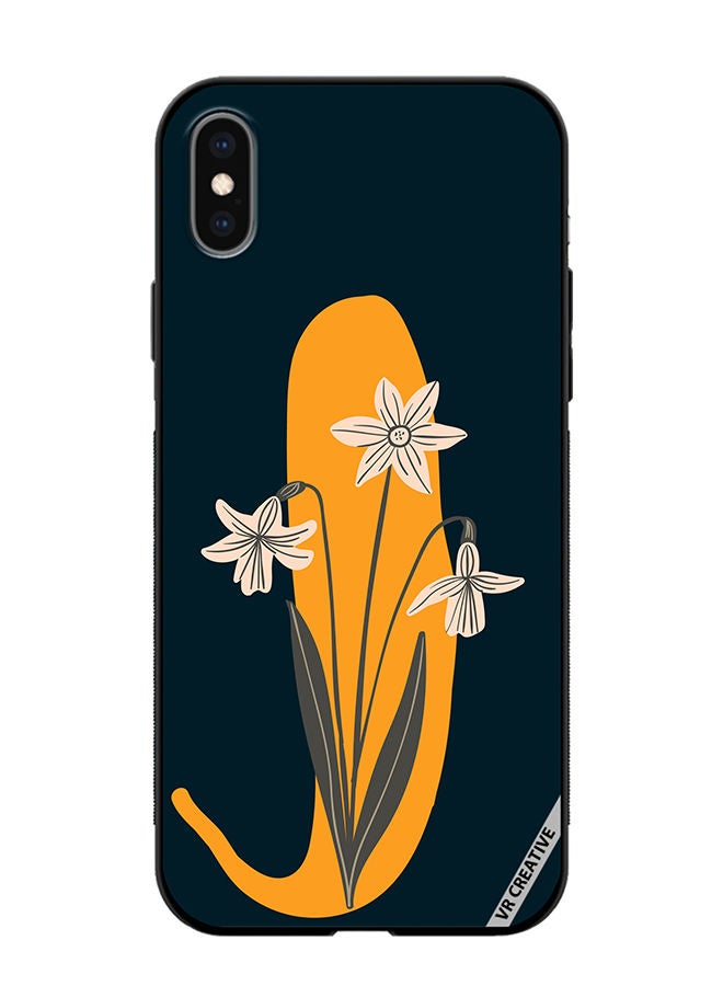 VR CREATIVE Protective Case Cover For Apple iPhone XS Max Alphabet J Design Multicolour - Image 1