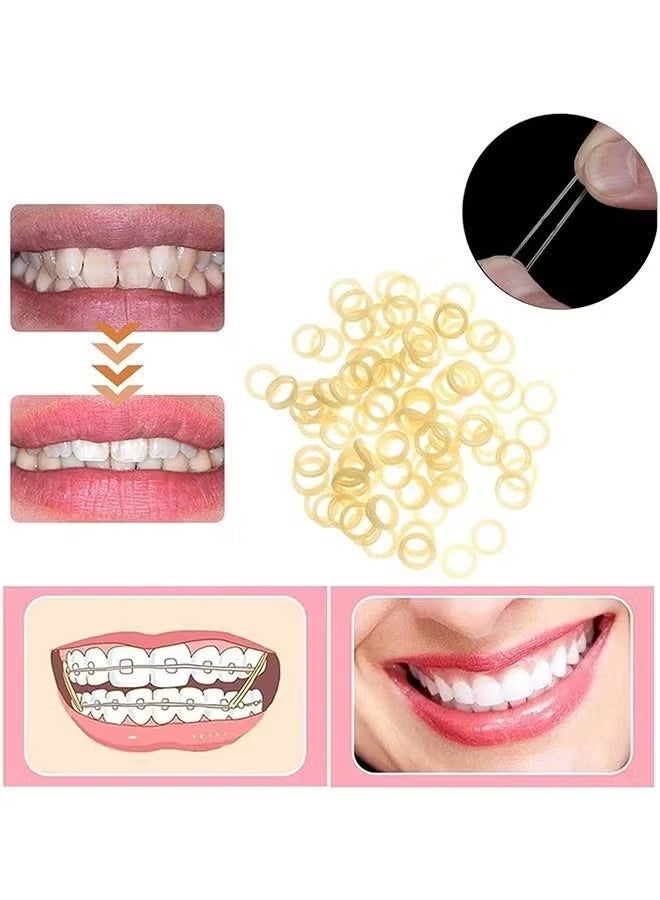 YJ 500 Pcs Orthodontic Elastic Rubber Bands, 4.5 Oz 1/4" Size Dental Rubber Traction Bands for Teeth Gap, Braces, Dog Grooming Top Knots, Bows, Braids, Tooth Gaps, and Dreadlocks - Image 2