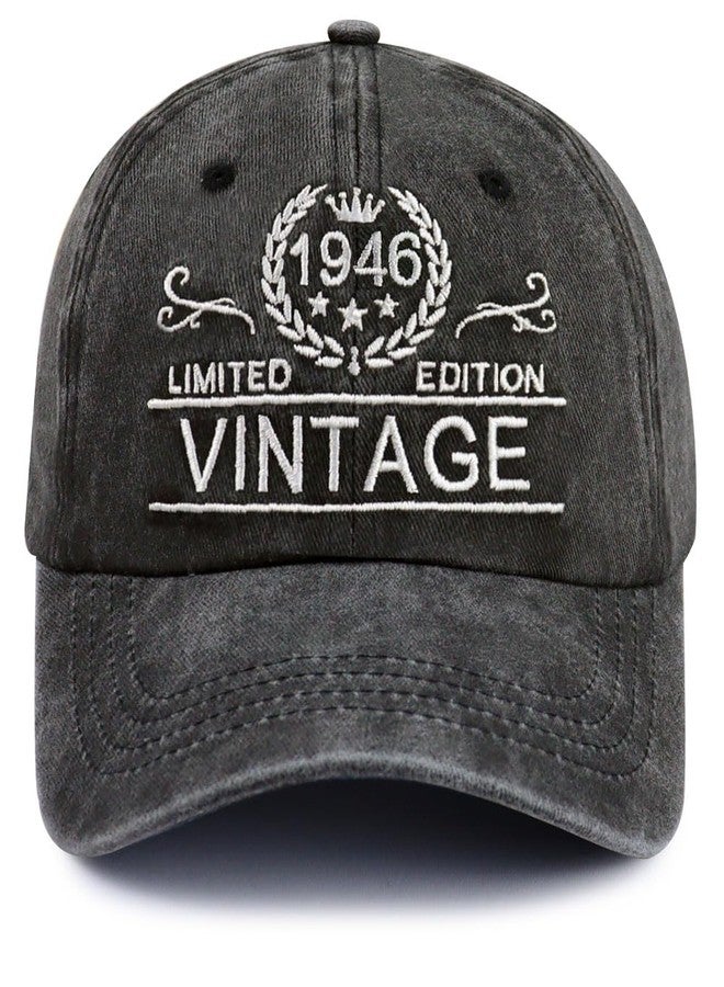 Kahhrepa 80th Birthday Decorations for Women Men, 1946 Party Favors Retirement Hat, Adjustable 80 Years Old Baseball Cap, 80th Birthday Gifts for Grandpa Grandma - Image 1