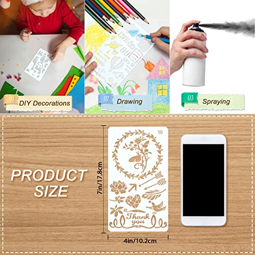 Zonon 24 Pieces Productivity Stencil Journal Stencil Plastic Planner Diy Drawing Template For Time Saving Planner Creating Layouts Easy Calendars,Lists,Letters,Numbers,Habit Trackers - Image 2