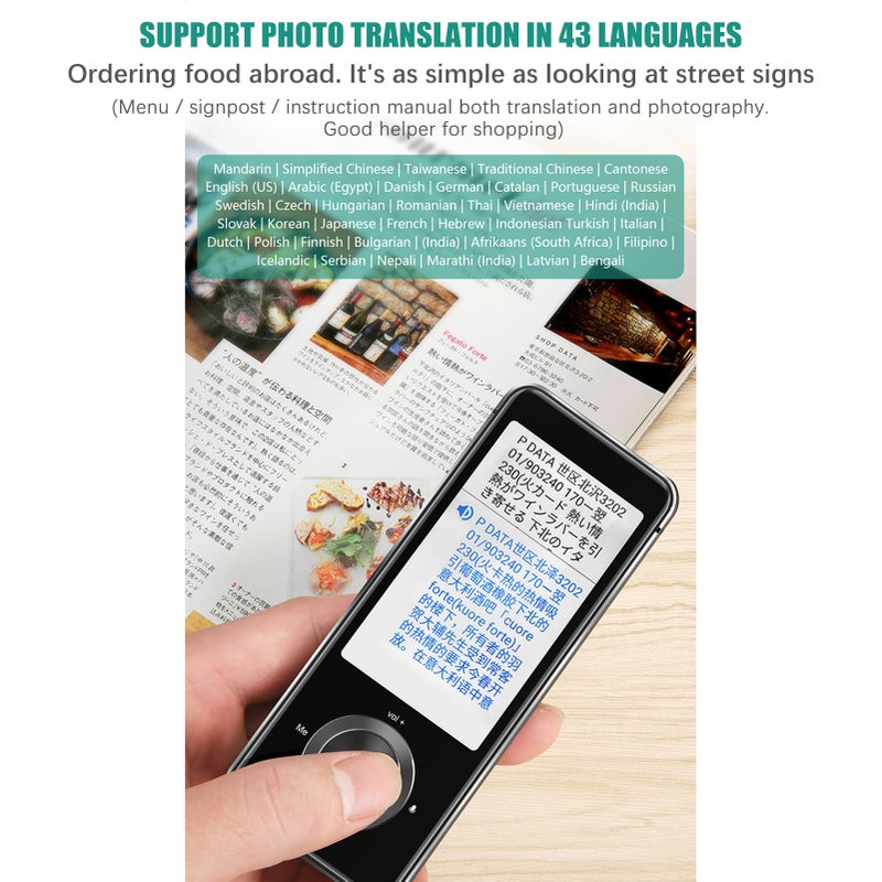 Language Translator Device Portable Voice Interpreter in 137 Languages Real-time 2-WAY Voice Translator Support Recording Text Translate Photo Translating Chinese/English/Japanese/Korean - Image 4