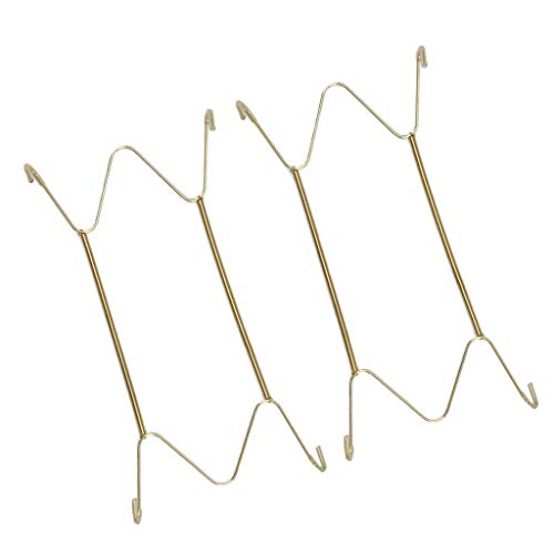 Kawn ® Invisible Stainless Steel Wall Hanging Plate Hook Hanger Dish Display Holder W Shape 6", 2Pcs - Image 1