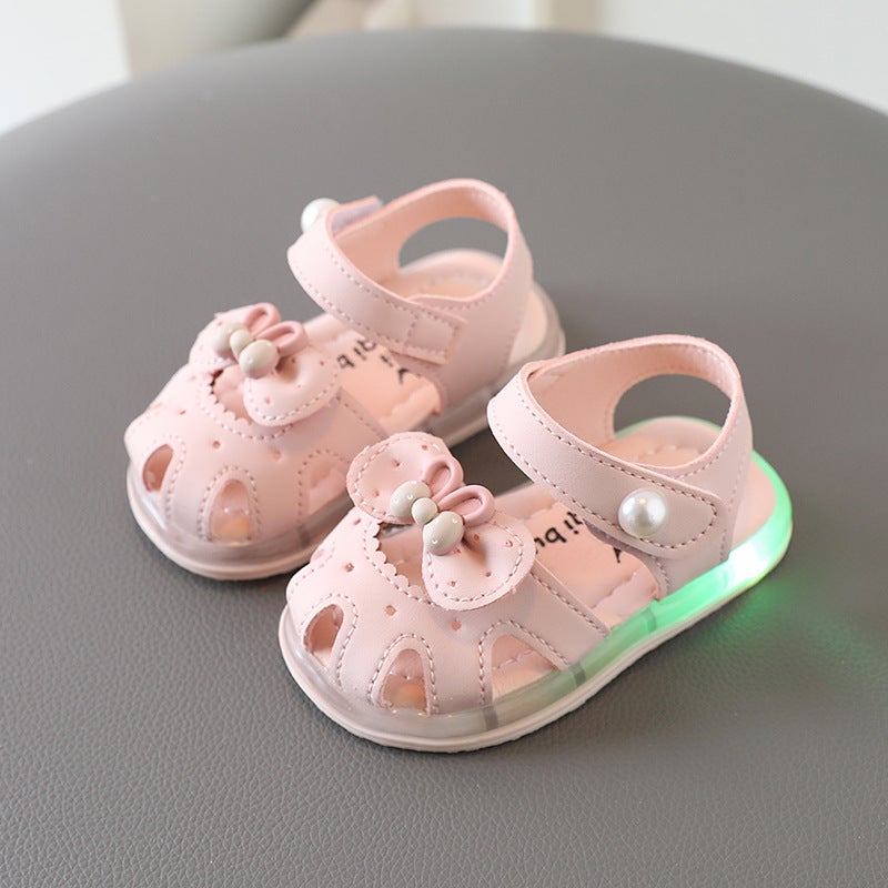 Baby Girls Summer Sandals Soft Sole Princess Shoes A007 pink