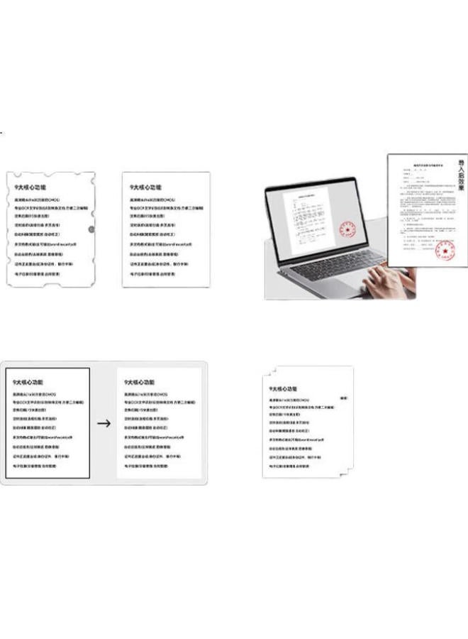 eloam Eloam 22 Million High-Definition Document Camera Scanner, A4 Soft Base, Ocr Text Recognition, Office Document High-Speed Automatic Continuous Scanning, Domestic System, Z208 - Image 1