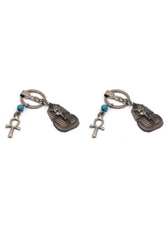 2 pieces Light Black with ankh key