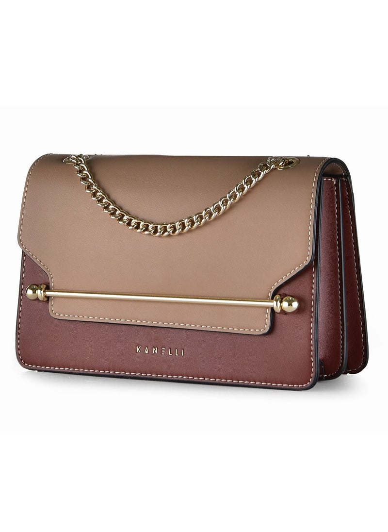 Leather hand bag in contrasting colors from Kanelli \ Wine - pzsku/Z77F5676CFE0E4CB61F73Z/45/_/1678372243/87926508-4ff1-436e-ab1d-4bcf8dab71e3