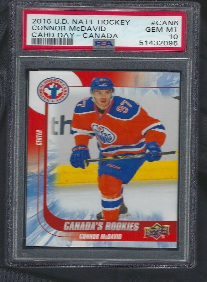 Graded Psa 10 Connor Mcdavid Hockey Rookie Card #6 Upper Deck 4 Time Scoring Champ Superstar