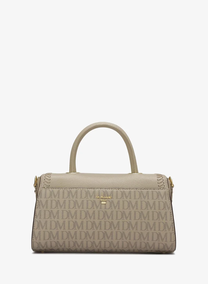 Da Milano  Genuine Leather Grey Satchel Bag for Women | Best Price UAE