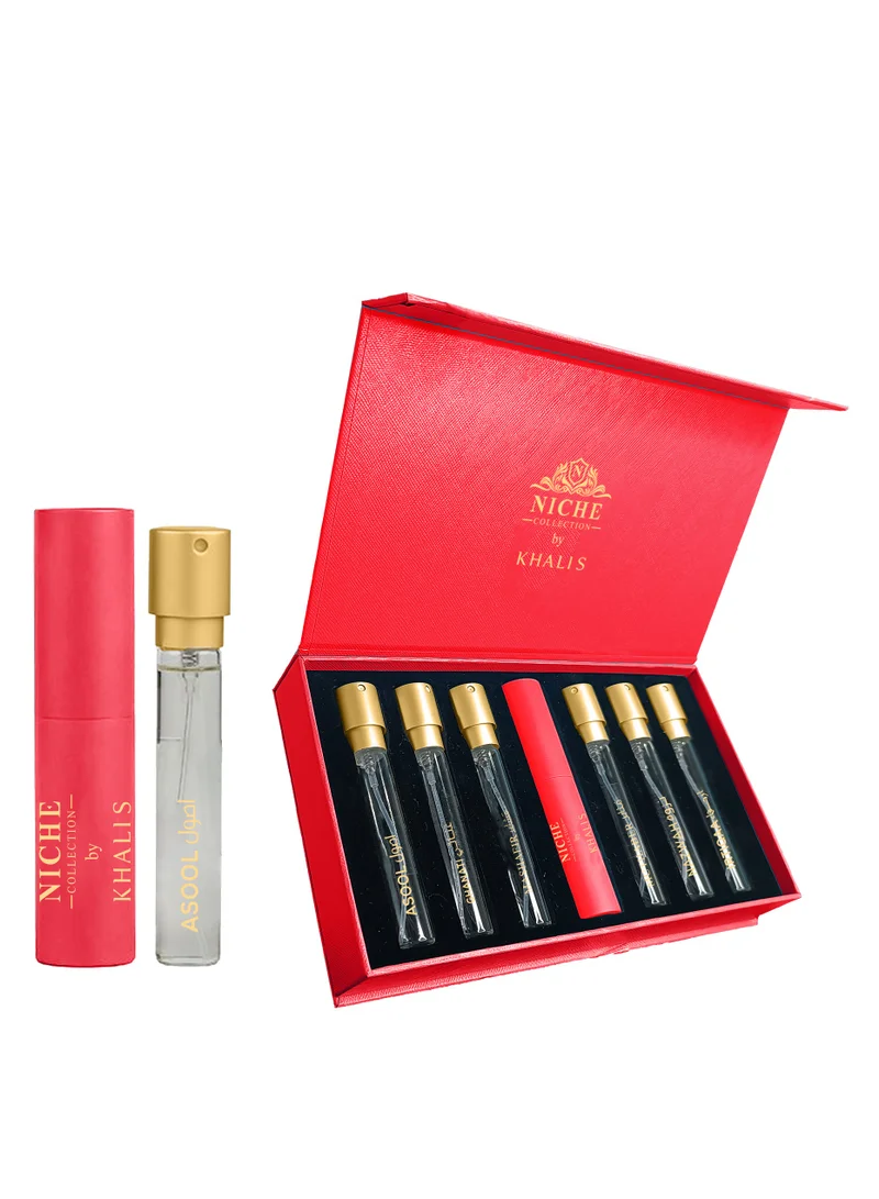عطور نيش مجموعة خالص نيش ديسكفري للعطور للرجال والنساء، أحمر، 6 عطور، 10 مل لكل عطر من NICHE PERFUMES