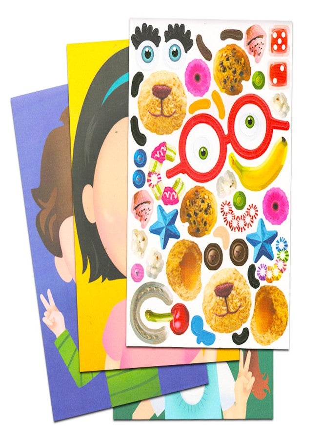 Crenstone 24 Pcs Make-a-Face Sticker Sheets, Funny Friends 5" x 7" Mix and Match Total 150+ Stickers, Party Favors, Kids Party Supplies | Funny People Make Your Own Face Designs - Image 3