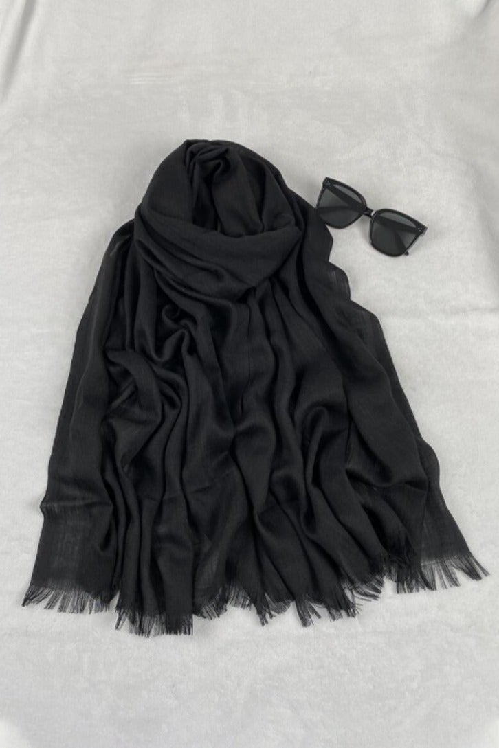 Cotton Hijab Plain Soft Scarf Women Tassel Scarves Muslim Headscarf Shawl All Match Tudung - Image 5